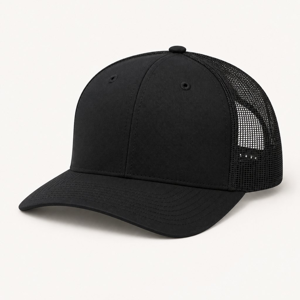 Richardson 112 trucker blank in black