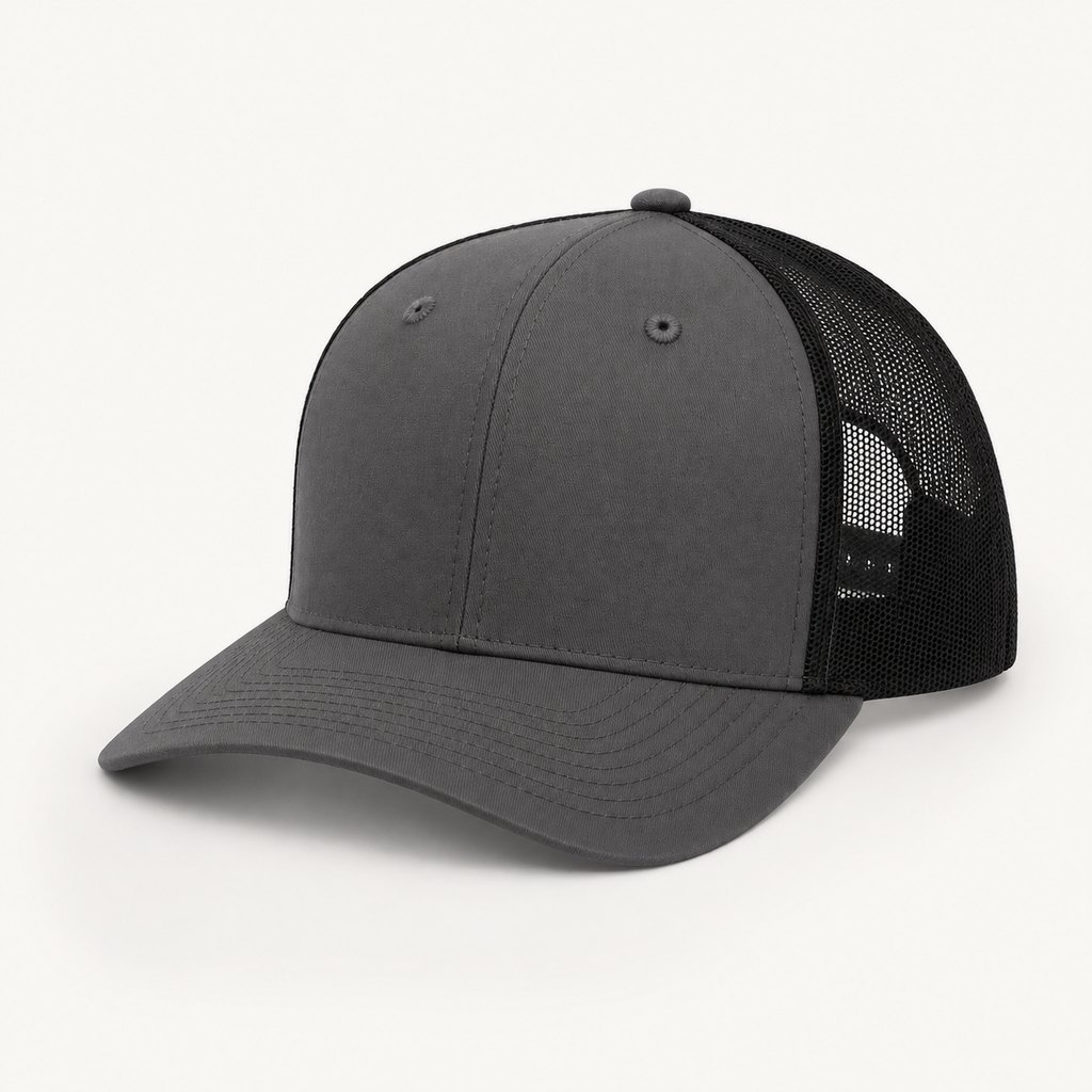 Richardson 112 trucker blank in charcoal