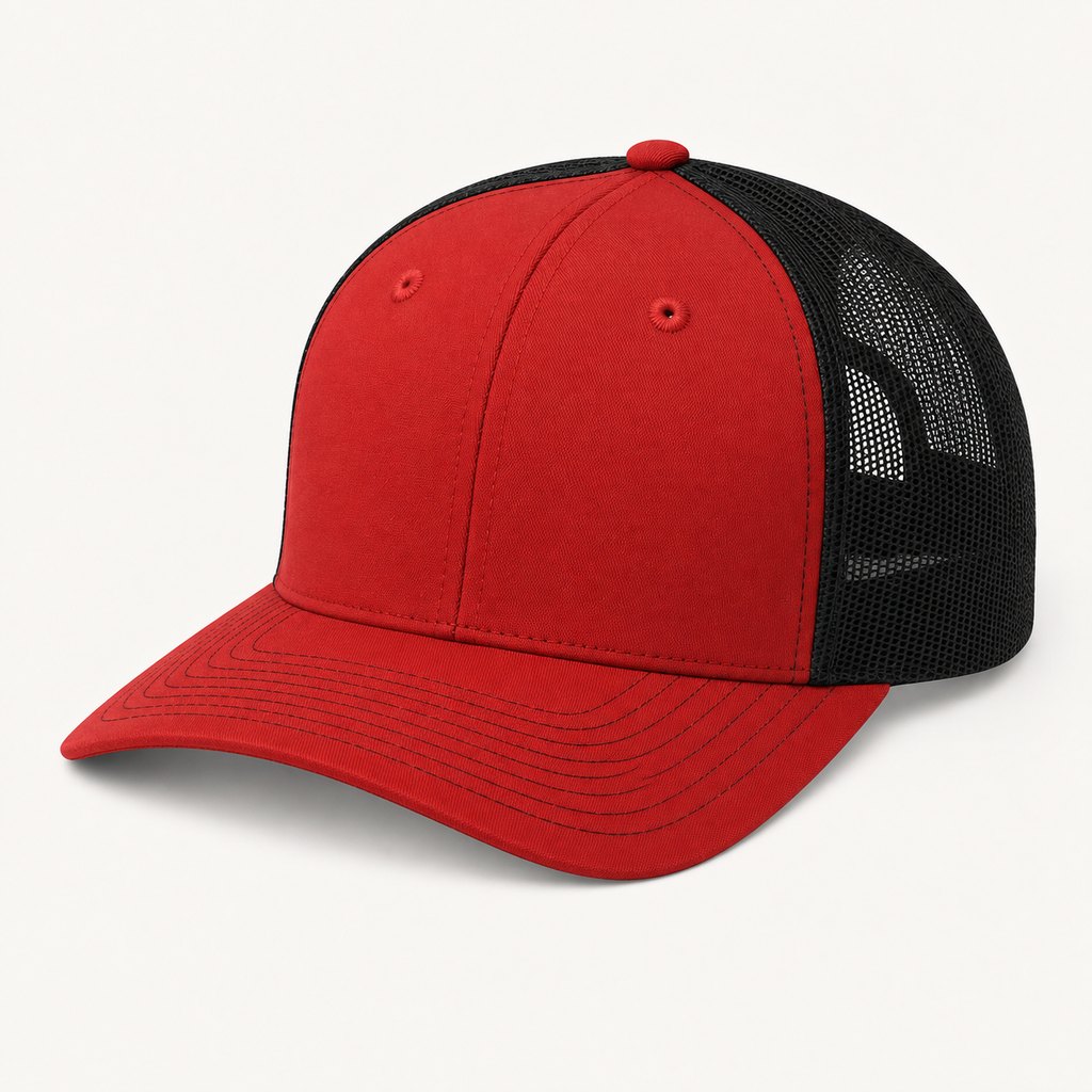Richardson 112 trucker blank in red